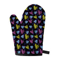 Graffiti Heart Pattern Print Single Oven Mitt