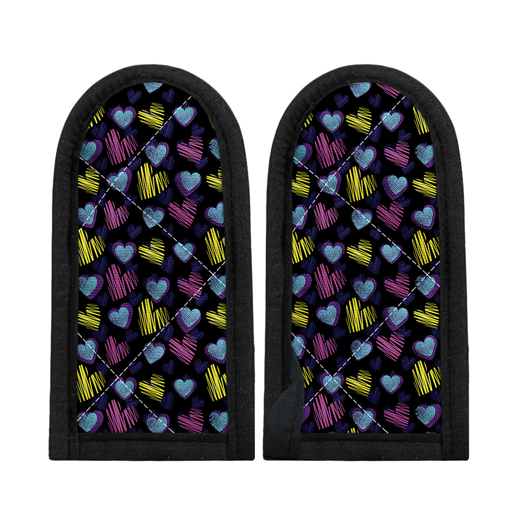 Graffiti Heart Pattern Print Skillet Handle Cover