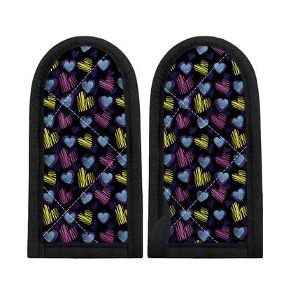 Graffiti Heart Pattern Print Skillet Handle Cover