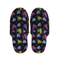 Graffiti Heart Pattern Print Slippers