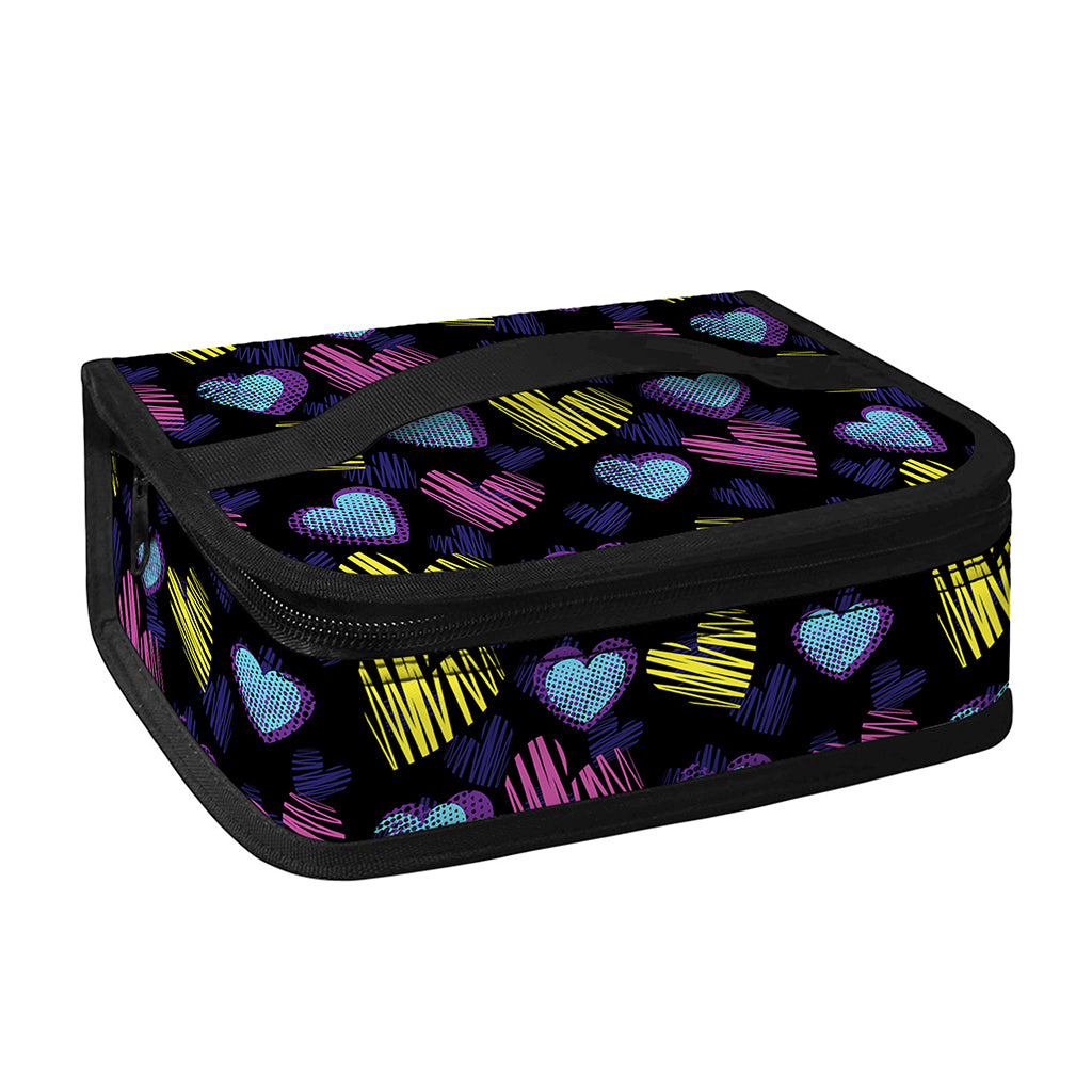 Graffiti Heart Pattern Print Small Lunch Bag