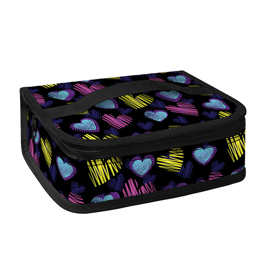 Graffiti Heart Pattern Print Small Lunch Bag