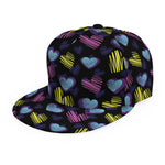 Graffiti Heart Pattern Print Snapback Cap