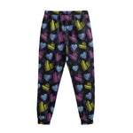 Graffiti Heart Pattern Print Sweatpants