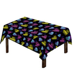 Graffiti Heart Pattern Print Tablecloth