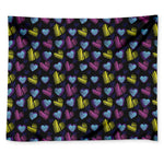 Graffiti Heart Pattern Print Tapestry