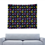 Graffiti Heart Pattern Print Tapestry