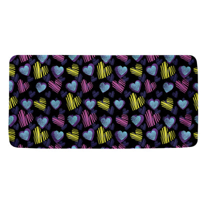 Graffiti Heart Pattern Print Towel