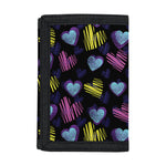 Graffiti Heart Pattern Print Trifold Wallet