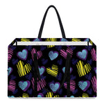 Graffiti Heart Pattern Print Utility Tote Bag