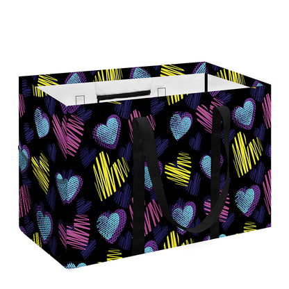 Graffiti Heart Pattern Print Utility Tote Bag