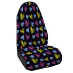 Graffiti Heart Pattern Print Waterproof Car Seat Cover