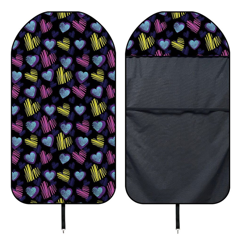 Graffiti Heart Pattern Print Waterproof Car Seat Cover