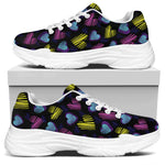 Graffiti Heart Pattern Print White Chunky Shoes