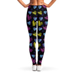 Graffiti Heart Pattern Print Women's Leggings