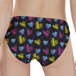 Graffiti Heart Pattern Print Women's Panties