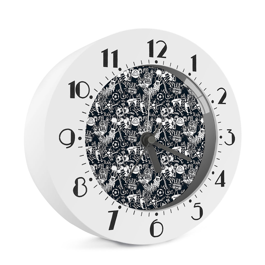 Graffiti Monster Characters Print Alarm Clock