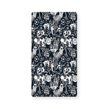 Graffiti Monster Characters Print Baby Crib Sheet
