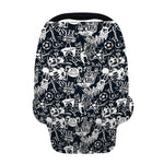 Graffiti Monster Characters Print Baby Seat Cover