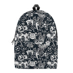 Graffiti Monster Characters Print Backpack