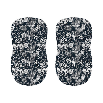 Graffiti Monster Characters Print Bar Stool Covers