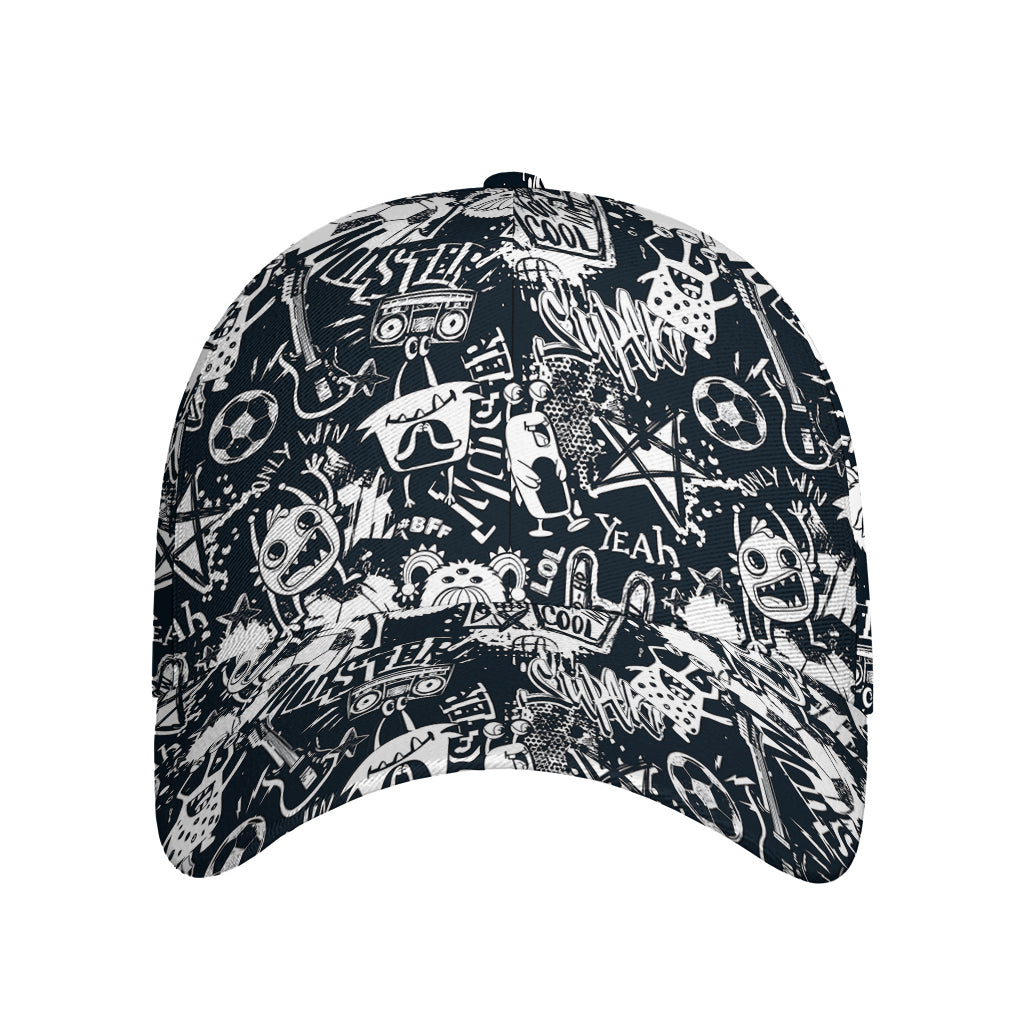 Graffiti Monster Characters Print Baseball Cap