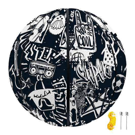 Graffiti Monster Characters Print Basketball