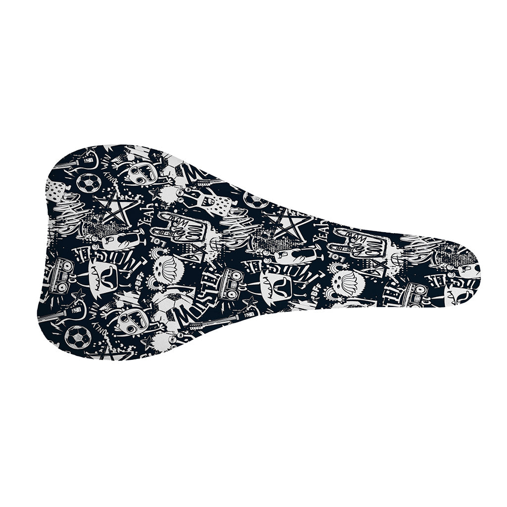 Graffiti Monster Characters Print Bicycle Seat Cover