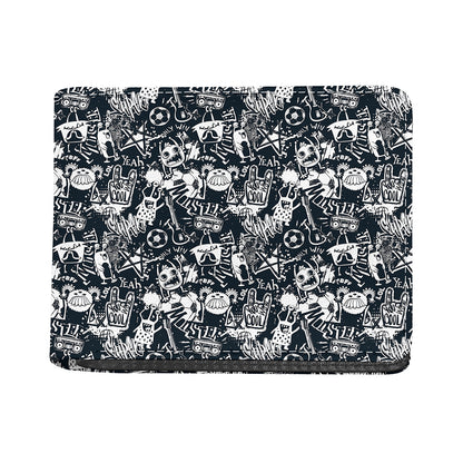 Graffiti Monster Characters Print Bifold Wallet