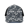 Graffiti Monster Characters Print Black Mesh Trucker Hat