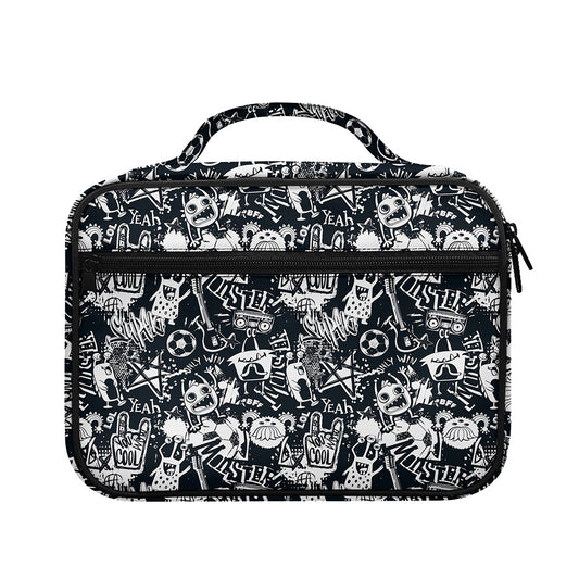 Graffiti Monster Characters Print Briefcase Bible Bag