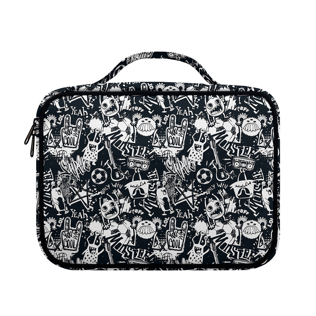 Graffiti Monster Characters Print Briefcase Bible Bag