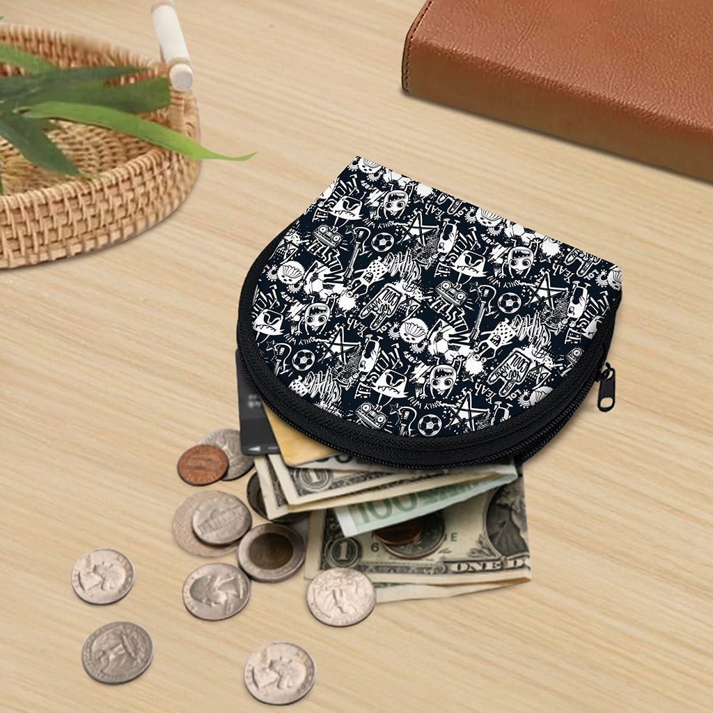 Graffiti Monster Characters Print Coin Purse