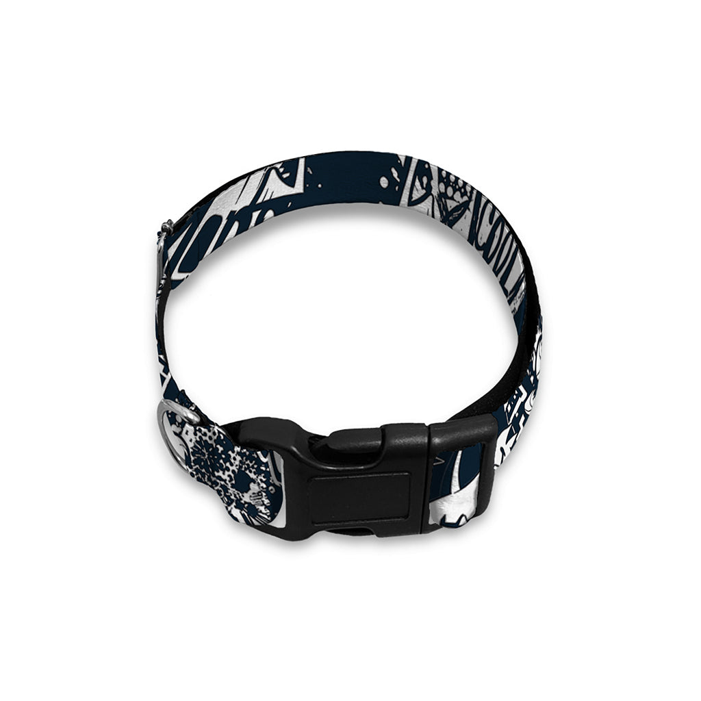 Graffiti Monster Characters Print Dog Collar