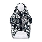 Graffiti Monster Characters Print Dog Zip Up Hoodie