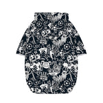 Graffiti Monster Characters Print Dog Zip Up Hoodie