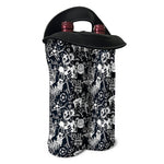 Graffiti Monster Characters Print Double Neoprene Wine Tote