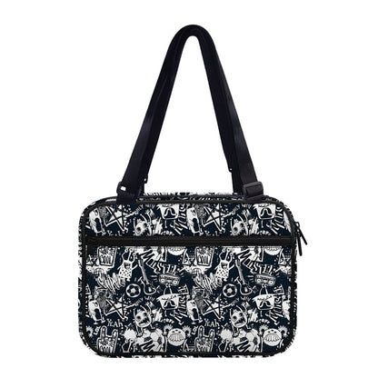 Graffiti Monster Characters Print Double Strap Bible Bag