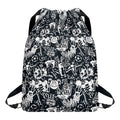 Graffiti Monster Characters Print Drawstring Backpack
