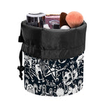 Graffiti Monster Characters Print Drawstring Makeup Bag