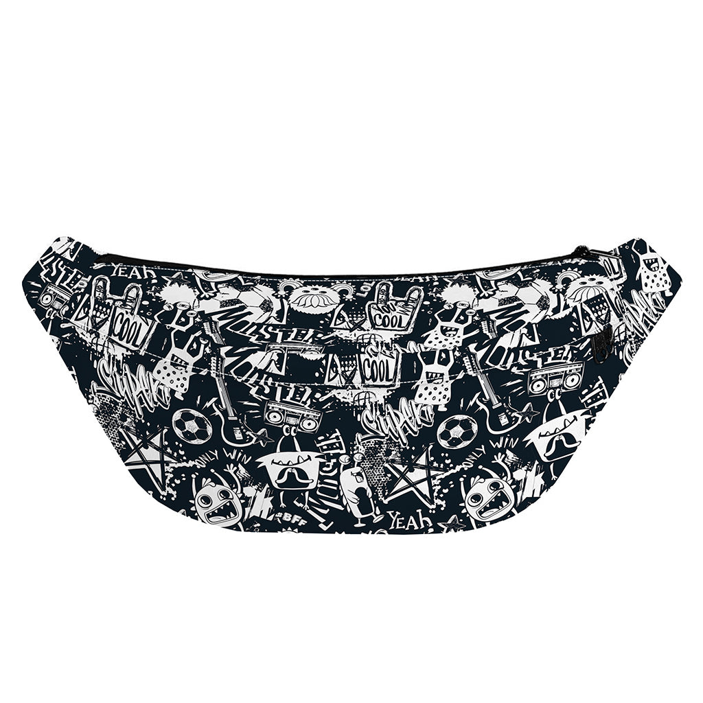 Graffiti Monster Characters Print Fanny Pack