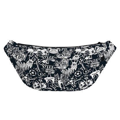 Graffiti Monster Characters Print Fanny Pack