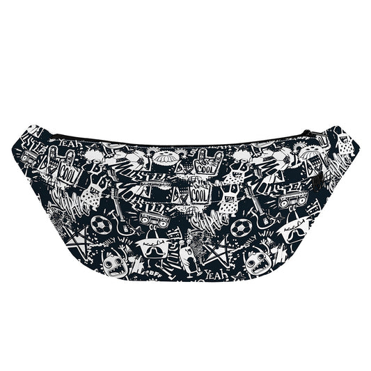 Graffiti Monster Characters Print Fanny Pack