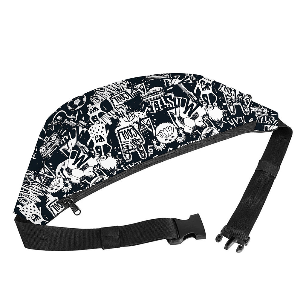 Graffiti Monster Characters Print Fanny Pack