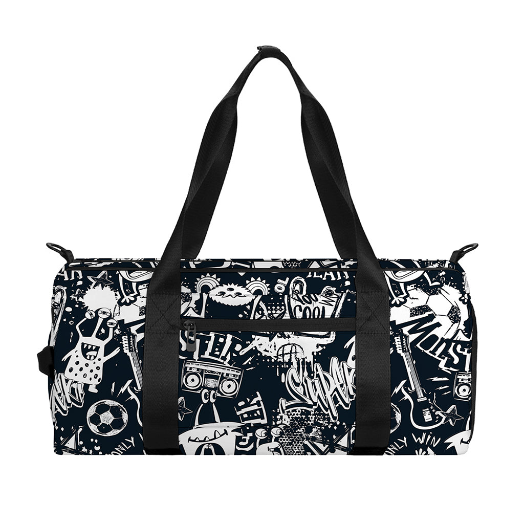 Graffiti Monster Characters Print Gym Bag