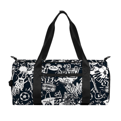 Graffiti Monster Characters Print Gym Bag