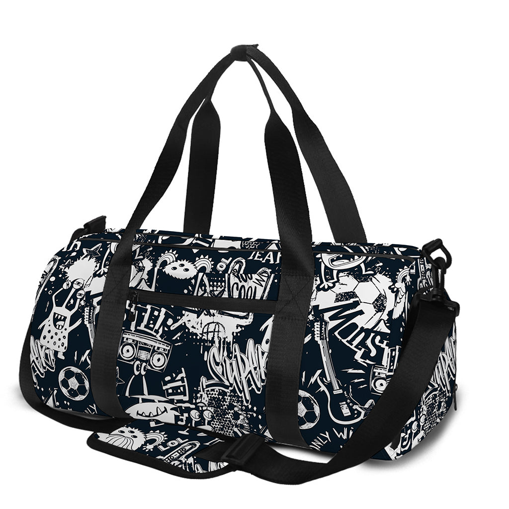 Graffiti Monster Characters Print Gym Bag