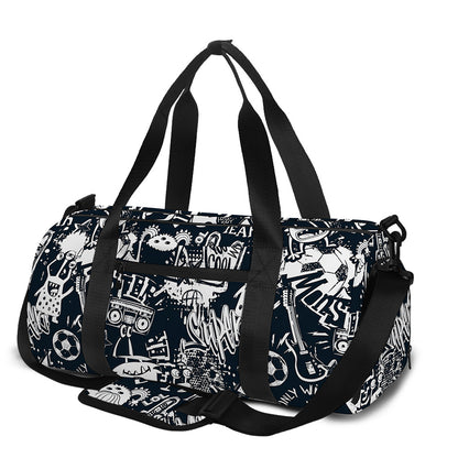 Graffiti Monster Characters Print Gym Bag