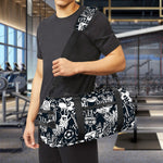 Graffiti Monster Characters Print Gym Bag