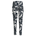 Graffiti Monster Characters Print High-Waisted Pocket Leggings